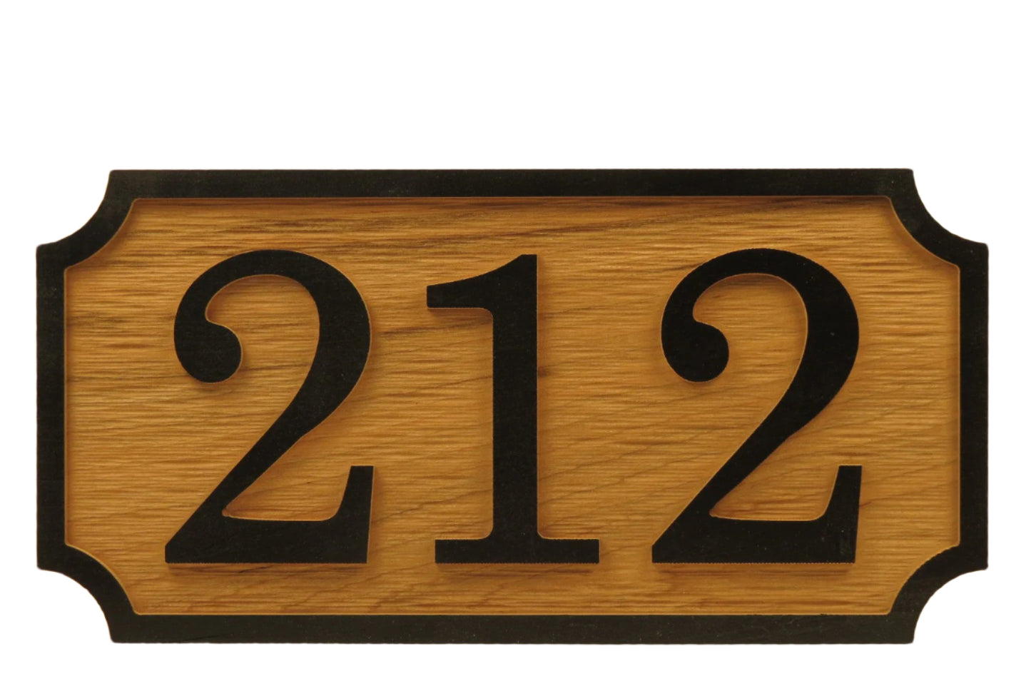 8"x16" 3-4 number wall mount address plaque(cherry)