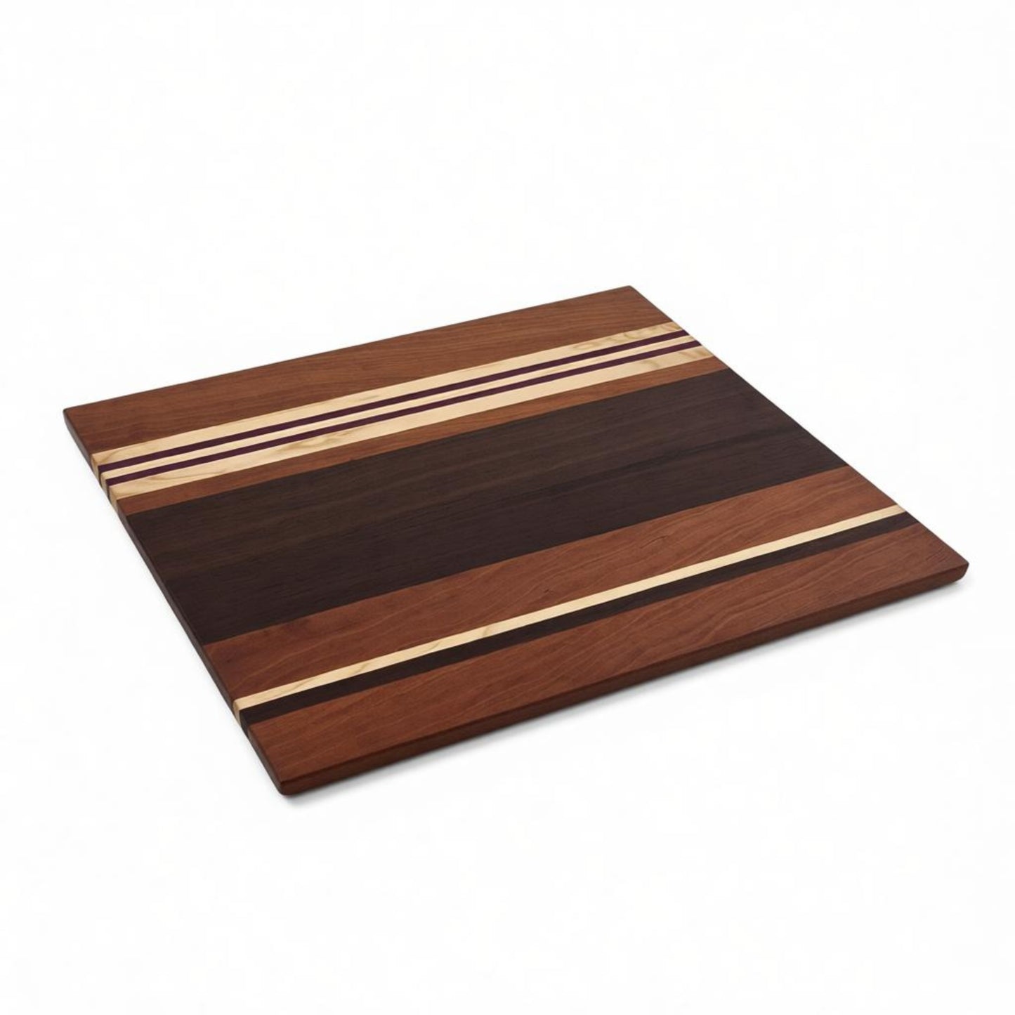 Hardwood striped cutting board 12"x15"x1"