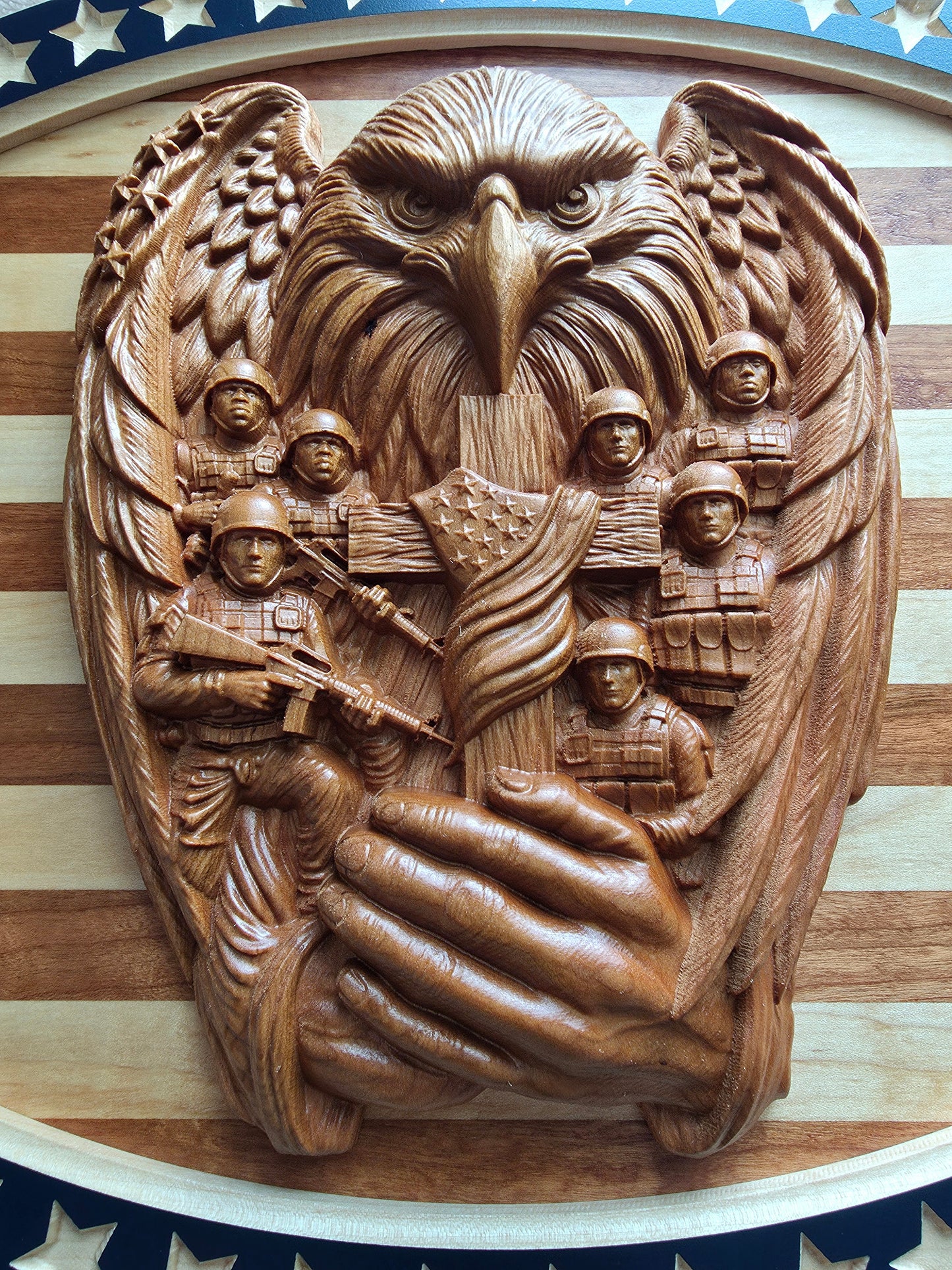 Patriotic eagle stars and stripes