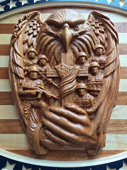 Patriotic eagle stars and stripes