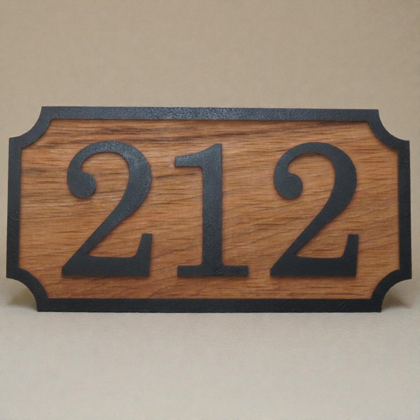 8"x16" 3-4 number wall mount address plaque(cherry)