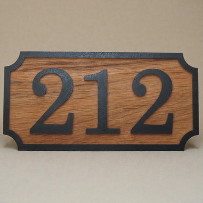 8"x16" 3-4 number wall mount address plaque(cherry)