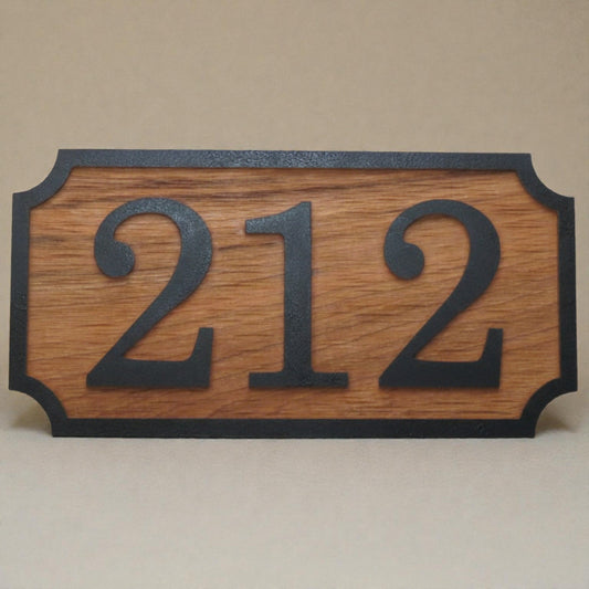 8"x16" 3-4 number wall mount address plaque(cherry)