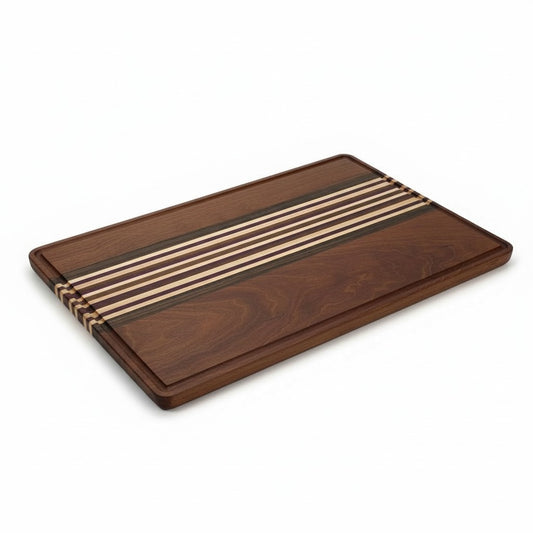 Cutting board footed-striped-juice grooved 12.5"x23"