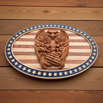 Patriotic eagle stars and stripes