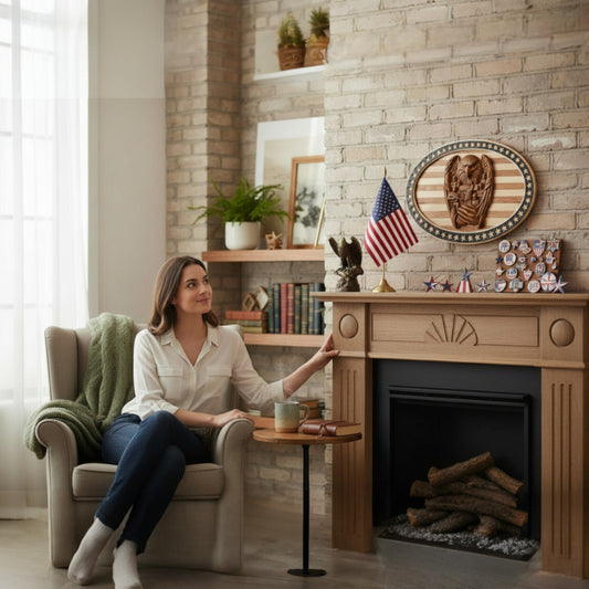 Patriotic eagle stars and stripes